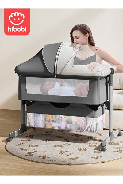 hibobi Baby Bedside Crib Multifunctional Portable Folding Crib Toddler Bassinet