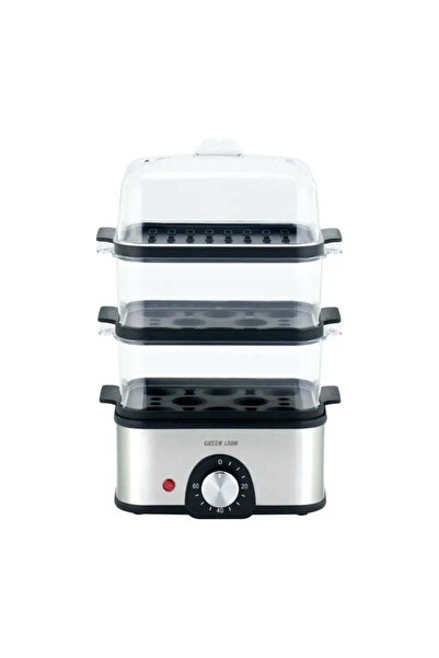 Green Lion 3-Tier Egg Cooker & Vegetable Steamer 500 W - Gray