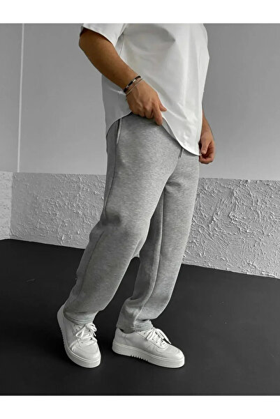 Freak Tshirt Baggy Sweatpants Gray Wide Leg Winter 3 Thread Combed Cotton