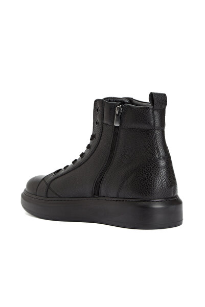 Dıvarese Siyah Erkek Deri Sneaker Bot