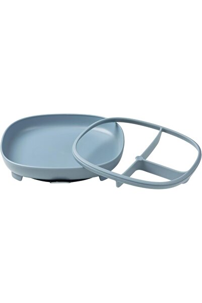 b.box 2-in-1 Suction Plate (Ocean) – Removable Divider, Strong Suction, Dishwasher Safe