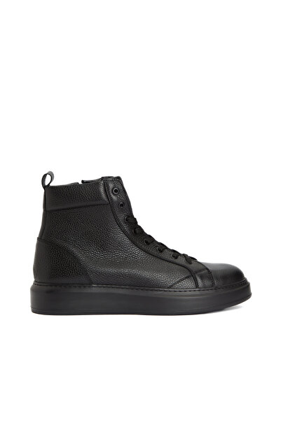 Dıvarese Siyah Erkek Deri Sneaker Bot