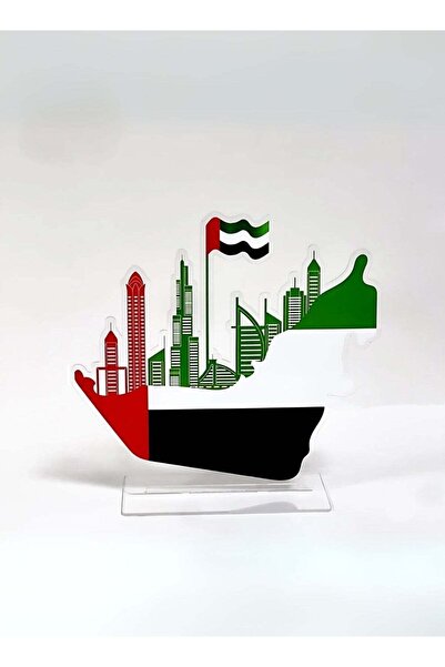 Arab Land Solutions UAE Map Table Stand - Acrylic Decoration