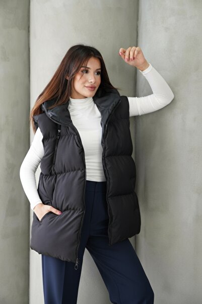 MontClup Women's Puffer Vest Regular Fit Oversized