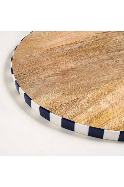 Zsa Zsa Zsu Nohar Mango Ağacı Sunum Tahtası 39x32x1 Cm Mavi