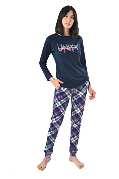 uniconf Pijama dama din bumbac cu maneca lunga PFI112IMP130