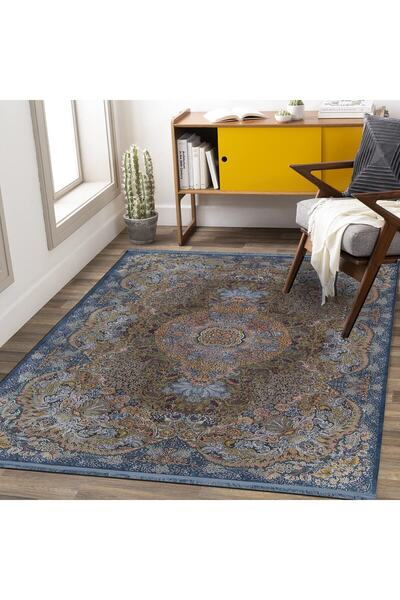 Rugs Modern Halı Berlin Vintage Mavi Otantik Dokuma Taban Halı berlin-255-2117