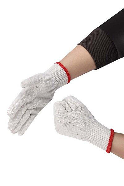 Generic Cotton Glove 10 Pieces - Seamless Work Gloves with Wrist Protection, Comfortable Cotton