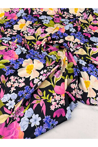 ipekkumaş Çiçek Desen İpek Saten Elbise Etek Gömlek Şalvar ÜRÜNÜMÜZ ADET OLAR...