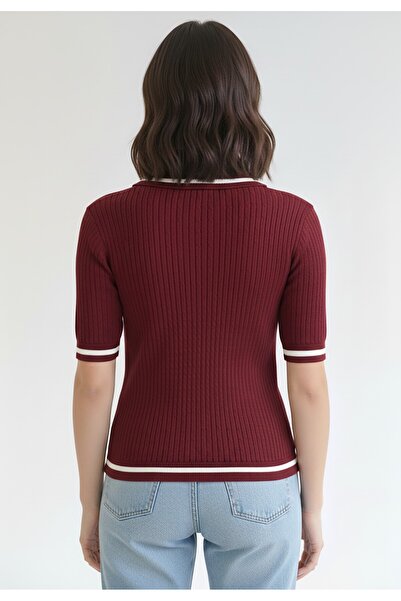 Figl Women's polo shirt - Turtleneck sweater - Cherry sweater M1268 size S