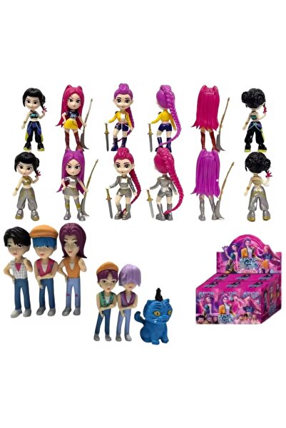 BimBimBo Set of 6 K-pop Demon Hunters (Huntrix) figurines, girls and boys, 10 cm,