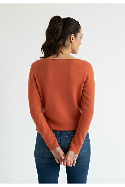 Figl Women's thin sweater - women's orange sweater - M1256 size M