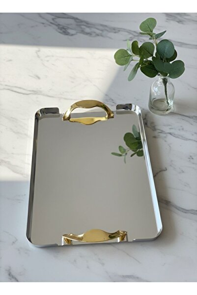 Alamtiaz A new and elegant design steel serving tray set