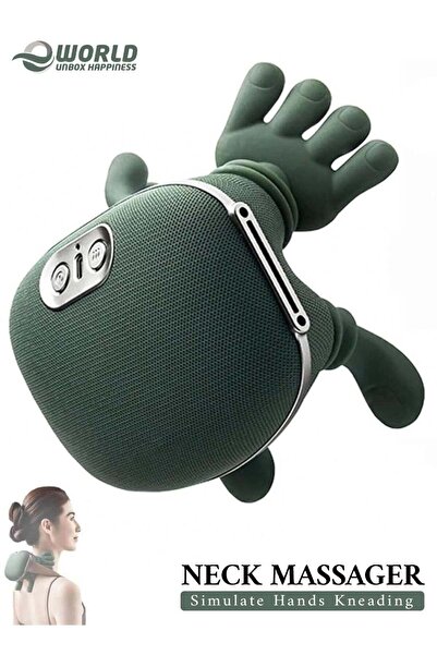 Eworld Smart Neck and Shoulder Massager — Wireless 4D Deep Tissue with Heat & 3-Speed