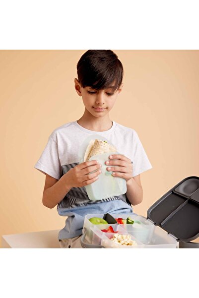 b.box Silicone Sandwich Pocket - Reusable Lunch Pocket (Forest, Ages 3+)