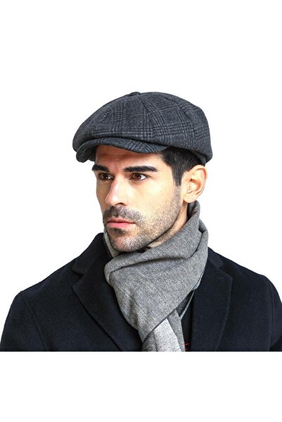Rupen Kraft British Beanie Draped Standard Winter Wool Peaky Blinders Beanie with Elastic Back