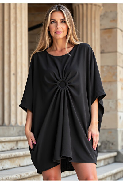 Figl Elegant oversized dress - Casual elegant dress - Black dress M1127 Universal