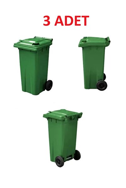 EFTAPLAST 120 LT TEKERLEKLİ ÇÖP KONTEYNERİ 3 ADET