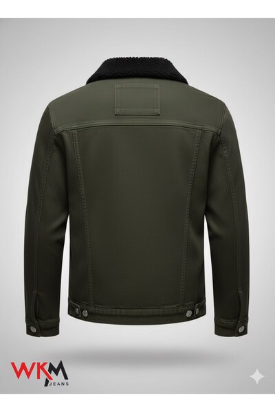 WKM Men's Classic Cut Shearling Jean Jacket