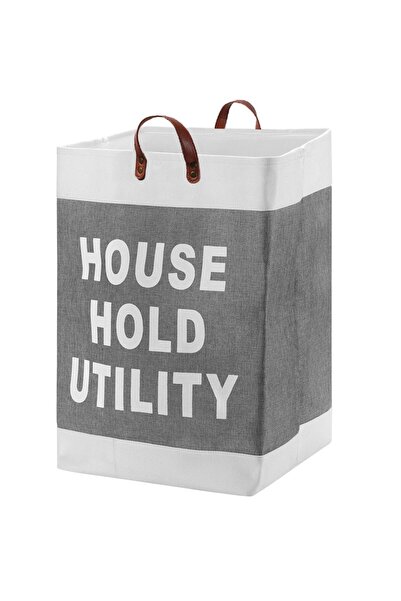 Lawazim Round Laundry Basket 40x50cm - Printed Storage and Laundry Hamper