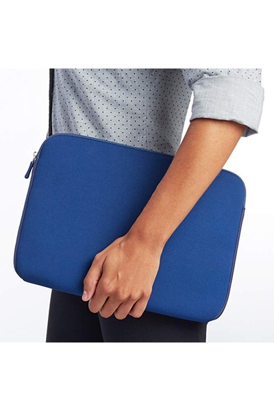 zola 13" laptop bag, padded with anti-shock sponge, zipper closure, 33x24x1.7 cm, blue