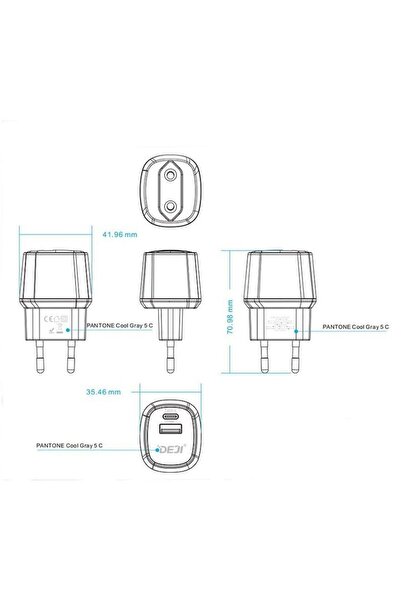 Deji A88 (20W) MOS Mini Design Wall Charger -