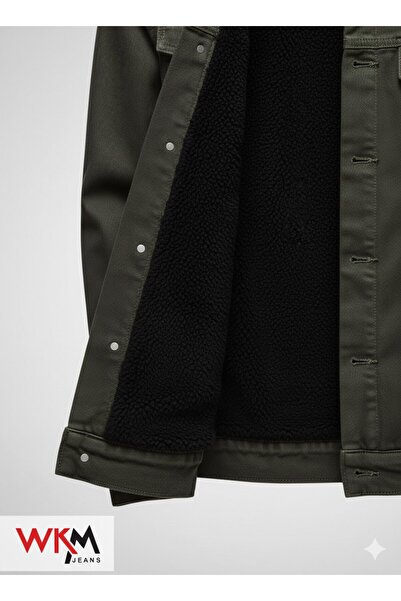 WKM Men's Classic Cut Shearling Jean Jacket