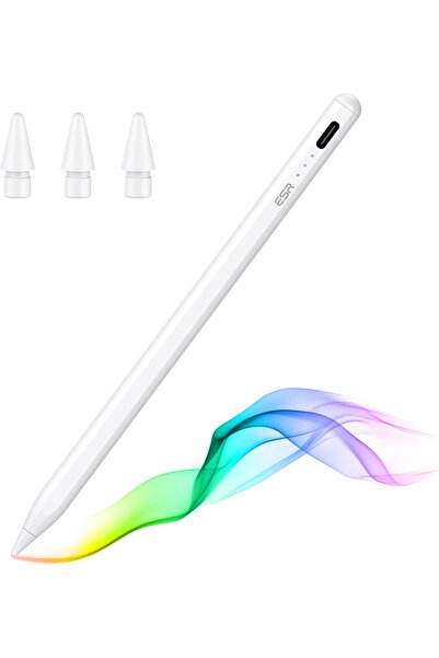 ESR Stylus Pen for iPad with Tilt Sensitivity, Palm Rejection, Magnetic Attachment, White