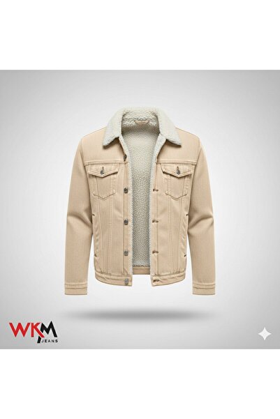 WKM Men's Classic Cut Shearling Jean Jacket