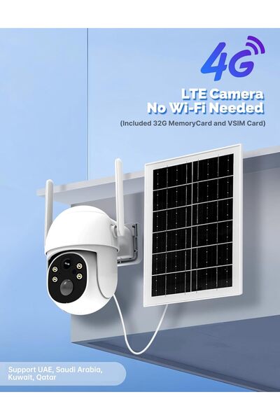 MOES 4G Wireless Security Camera with Solar Panel, 3MP, 265° Pan 100° Tilt
