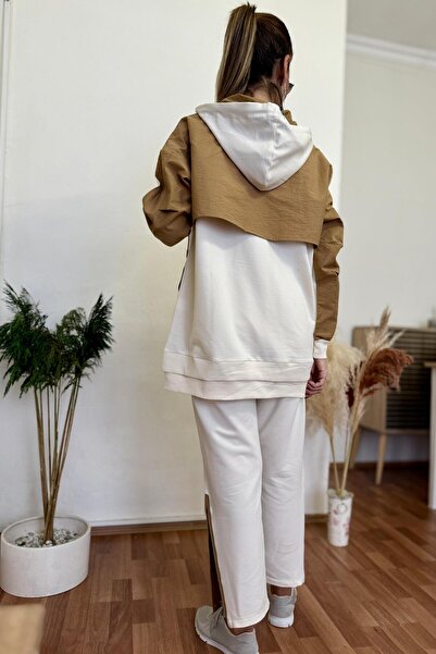 Cardella Σετ αθλητικής φόρμας γυναικείας χιτζάμπ υψηλής ποιότητας με λεπτομέρεια κουμπώματος και παντελόνι