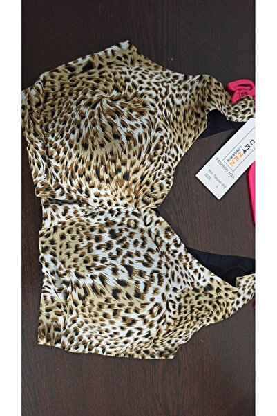 MADAMNİZ безбалансовий педик, знімний, лазерний виріз, леопардовий візерунок, деталізований бюстгальтер