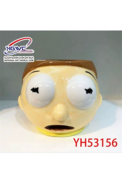 mug كوب سيراميك ثلاثي الأبعاد بتصميم مورتي سميث - تصميم وجه قلق