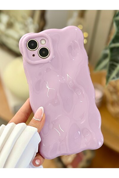 Go Aksesuar Iphone 14 plus ve 15 Plus Uyumlu 3d Bubble Tasarımlı Pastel Renk Esnek Silikon Kılıf