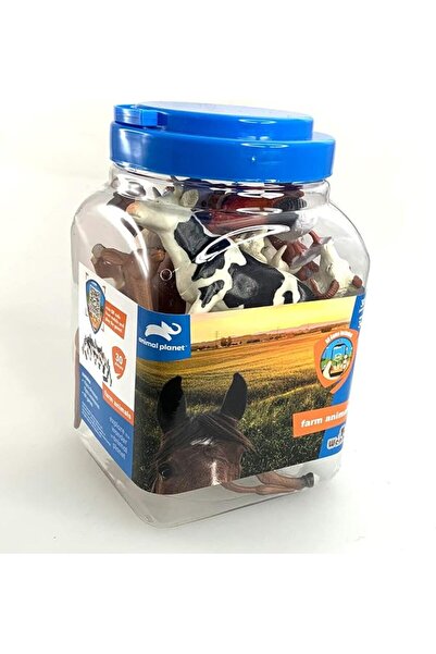 Sambro مجموعة ألعاب حيوانات المزرعة من أنيمال بلانيت في دلو سعة 3 لتر - 30 قطعة
