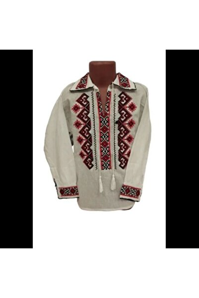 OEM Traditional white embroidered shirt for boys