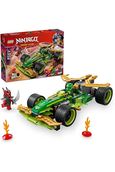 LEGO NINJAGO Lloyd Pull-Back Racing Car Playset (71828) – Buildable Vehicle with 2 Minifigures, Ag