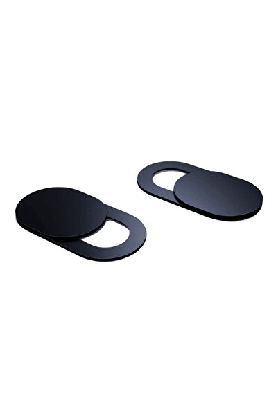 zola Set de 2 huse glisante pentru cameră laptop, autoadezive, plastic, 20x9 mm, negre