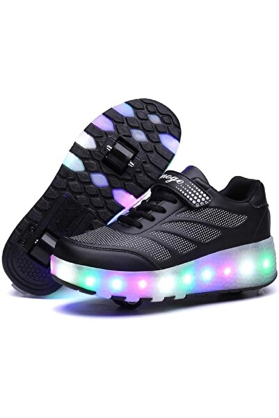 Genetic Roller Skates Light Up Double Roller Shoes for Kids - Boys Girls Outdoor Luminous Footwear