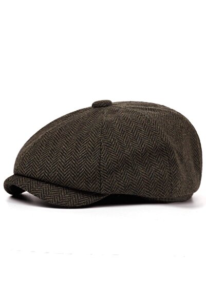 Rupen Kraft British Beanie Draped Standard Winter Wool Peaky Blinders Beanie with Elastic Back