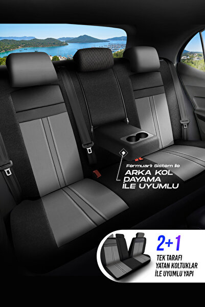 Panda Kılıf Panda Austin Series Velor Cloth Car Seat Cover - Full Set