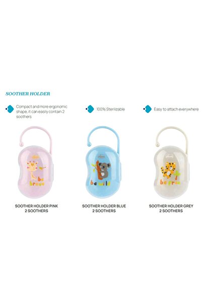 Chicco Soother Holder 0m+, Grey
