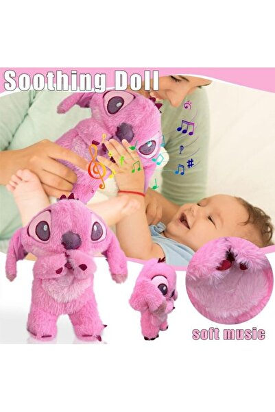 OEM Jucărie Interactivă de Plus care Respiră și Îi Luminează Inima, 28/30 cm, Lilo, Cântă și Încântă