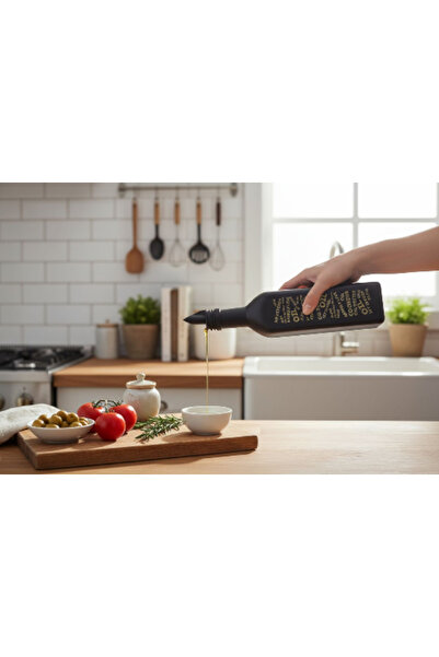 Lider MAGNESİA Oil Glass 500 Cc 2 Pcs Black Square Bottle