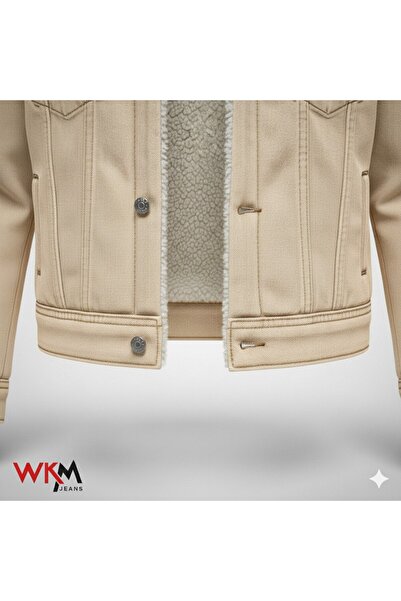 WKM Men's Classic Cut Shearling Jean Jacket