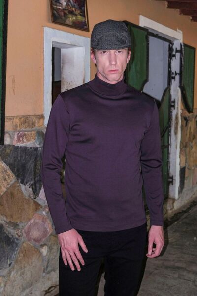 Masimar Men's Regular Fit Turtleneck Sweater Soft Textured Full Fisherman Sweatshirt