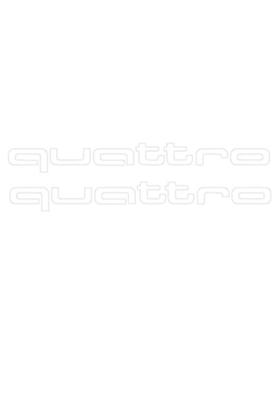 Oracal Set of 2 tuning stickers for Audi, Quattro, thin writing, durable, 40cm, white