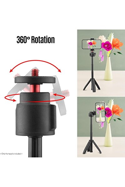 EACAM Portable Lightweight 4-Level Adjustable Tripod for Mobile/Camera/Selfie -