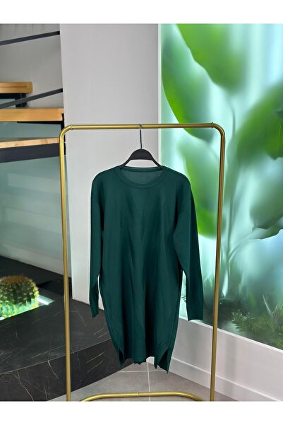 BÜRDE Emerald Color Stripe Patterned Mercerized Women's Tunic