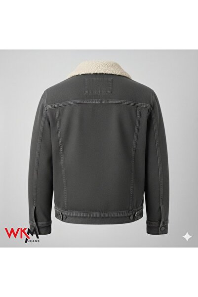 WKM Men's Classic Cut Shearling Jean Jacket